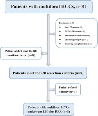 Downstaging and laparoscopic hepatectomy plus intraoperative radiofrequency ablation for the treatment of initially unresectable multifocal hepatocellular carcinomas